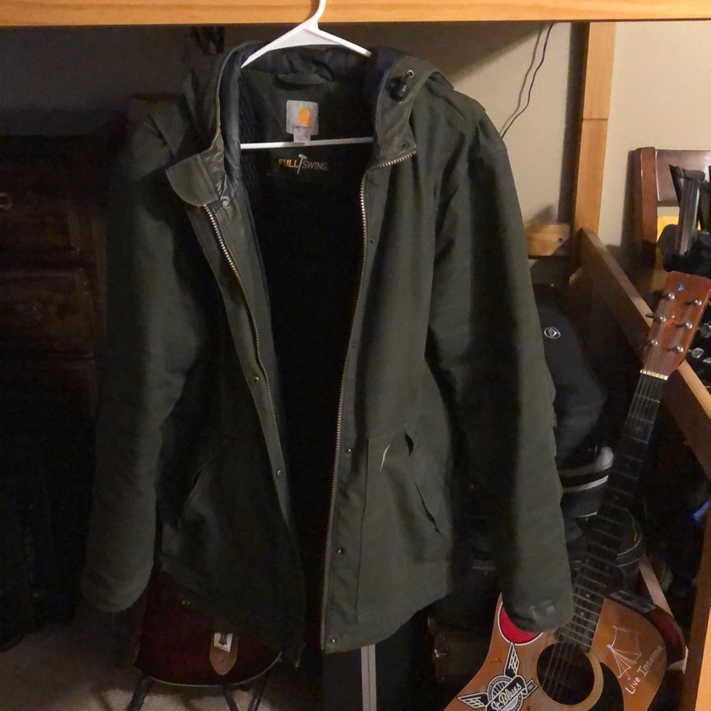 Dark green carhartt full swing jacket